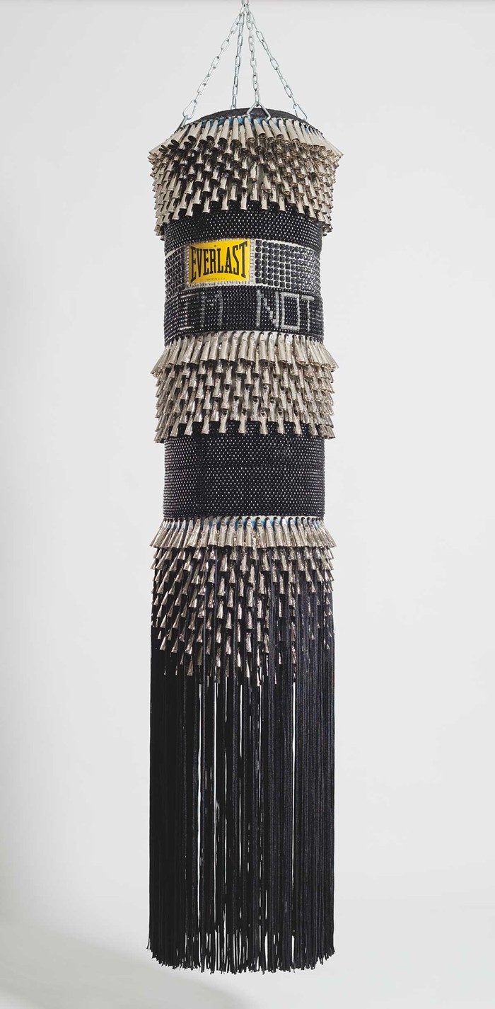 A Guided Tour of a Punching Bag That an Indigenous Sculptor Turned into Art